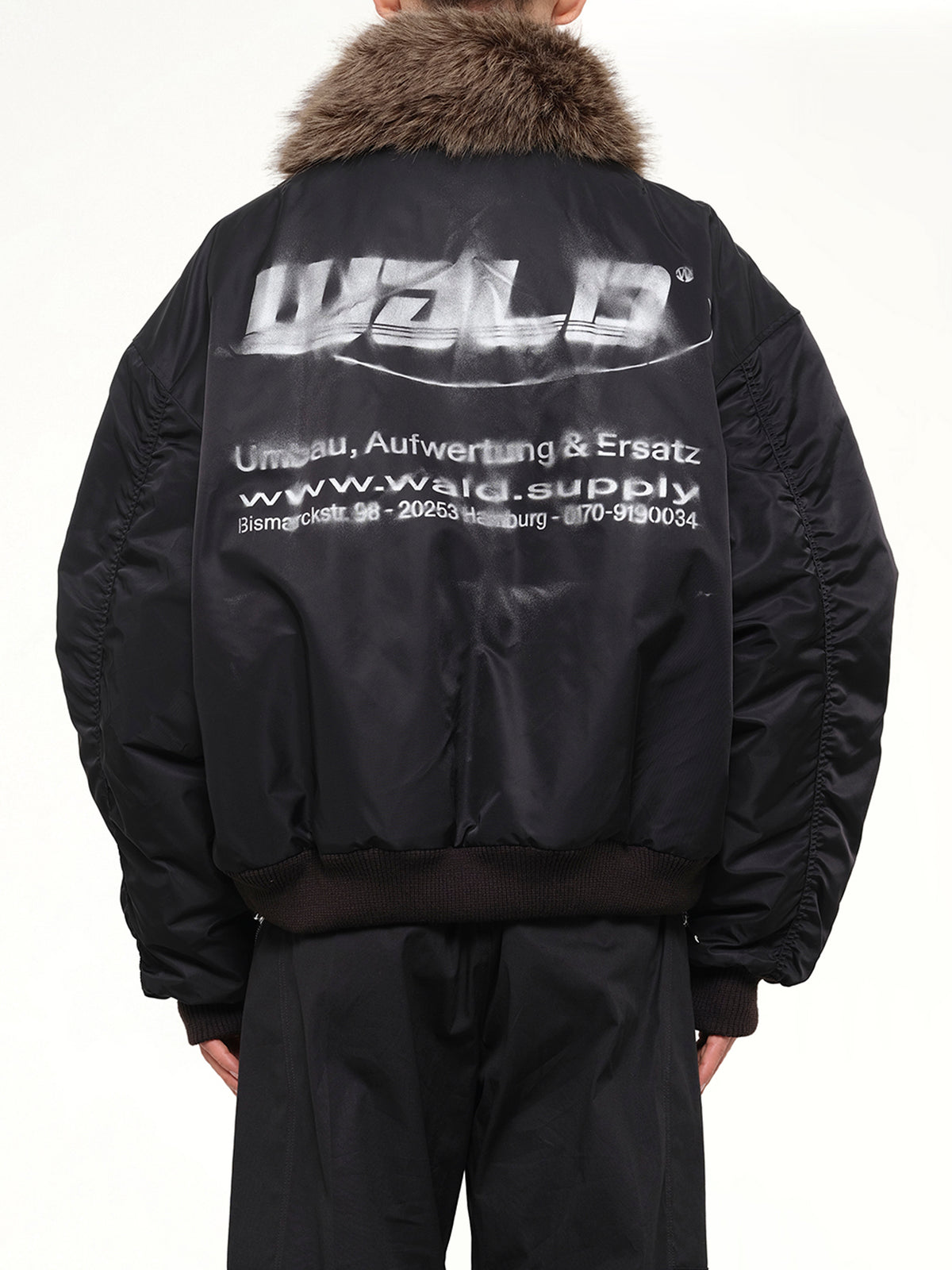 Big Bomber Jacket in Dark Earth Tones