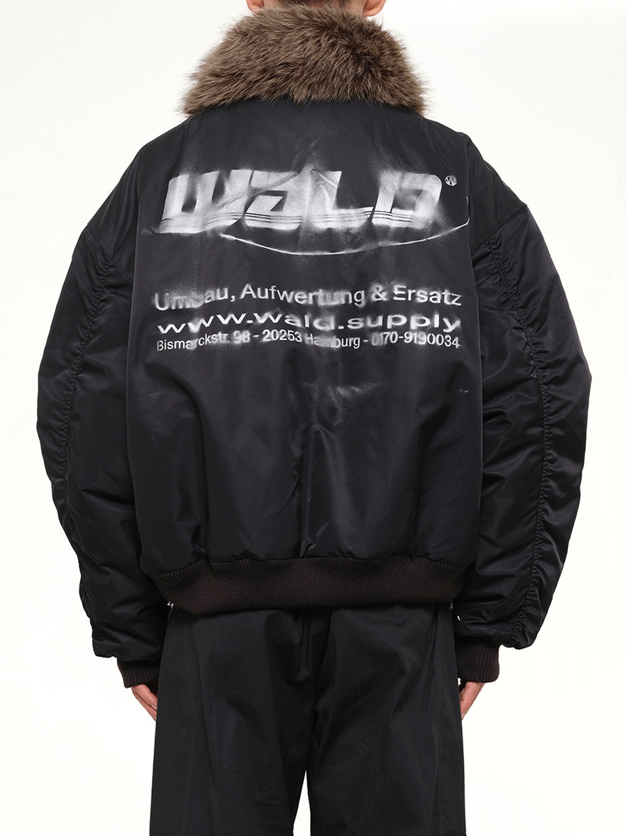 Big Bomber Jacket in Dark Earth Tones