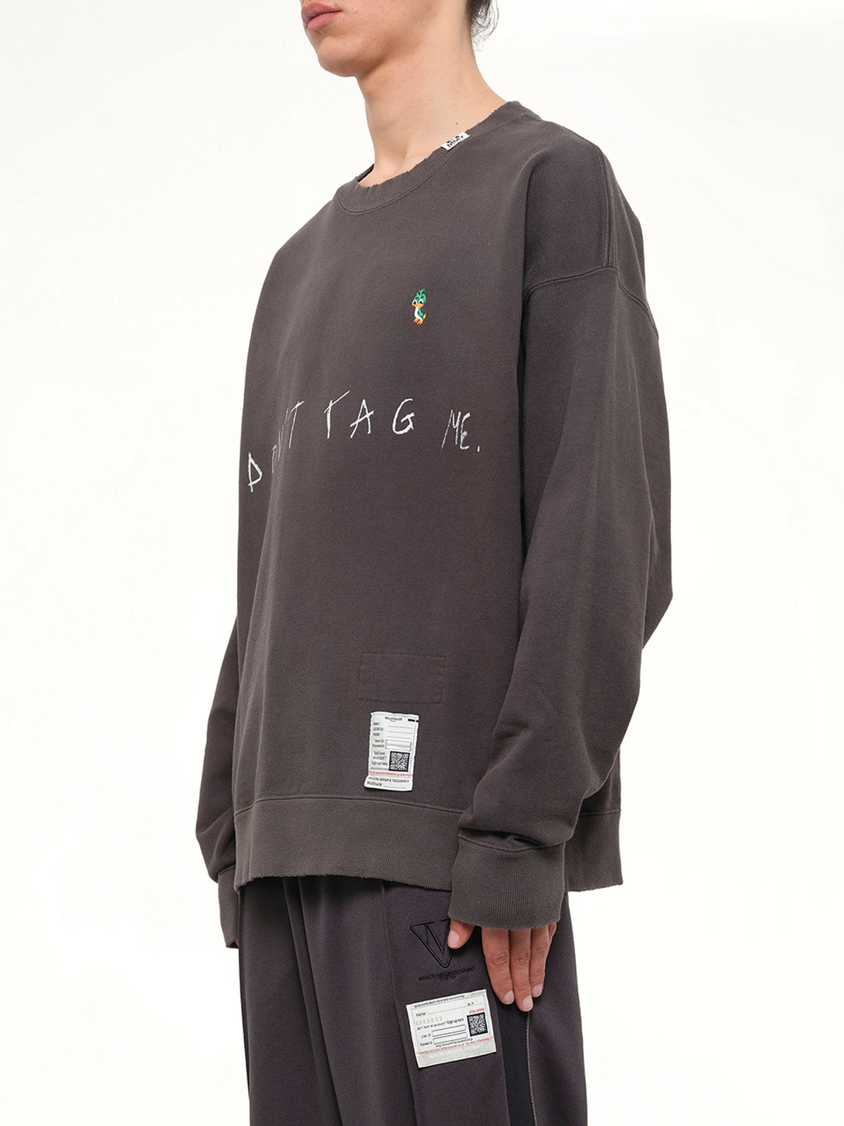 Don'T Tag Me. Printed Sweatshirt in Black