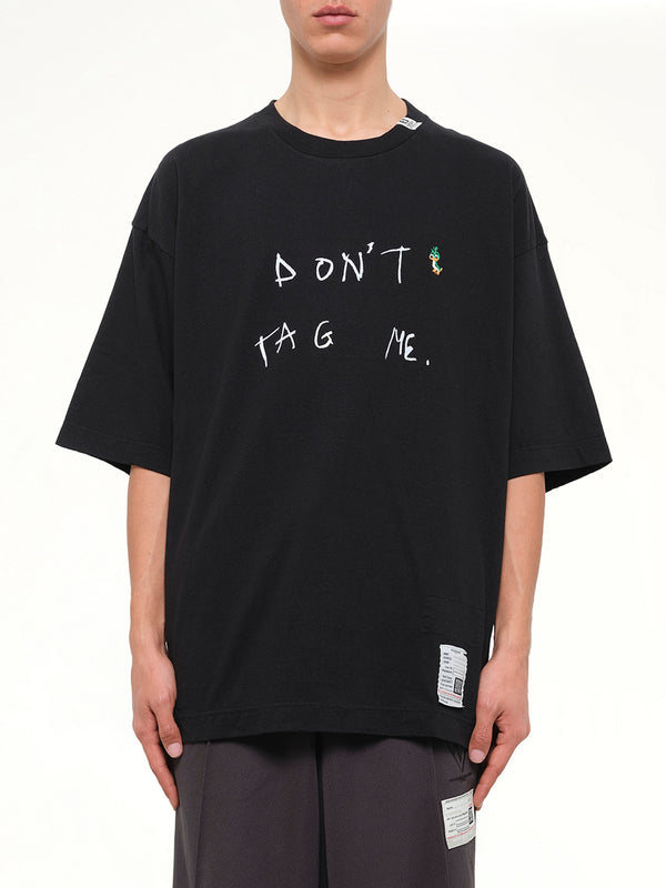 Don'T Tag Me. Printed T-Shirt in Black