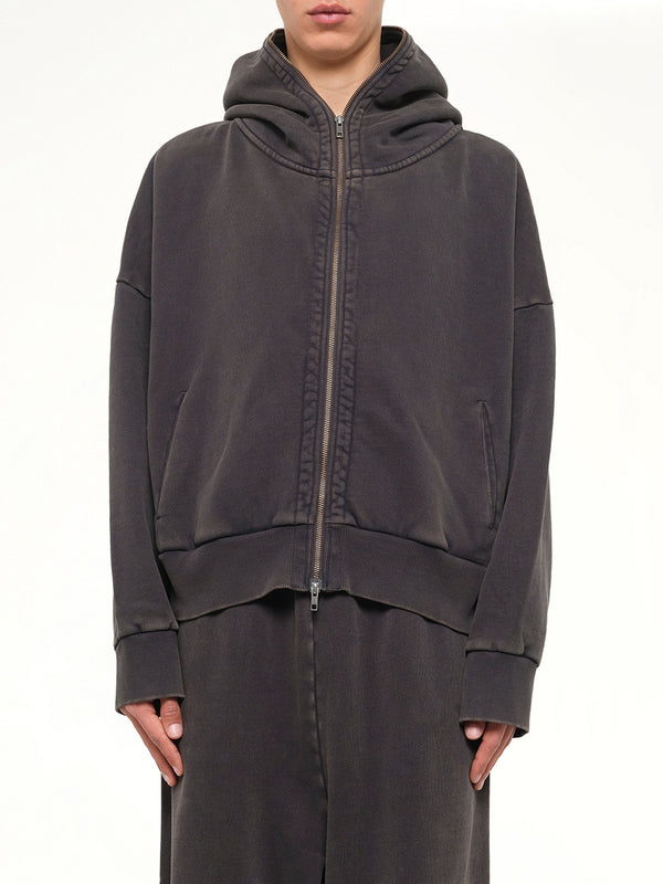 Eternal Zip Hoodie in Washed Black