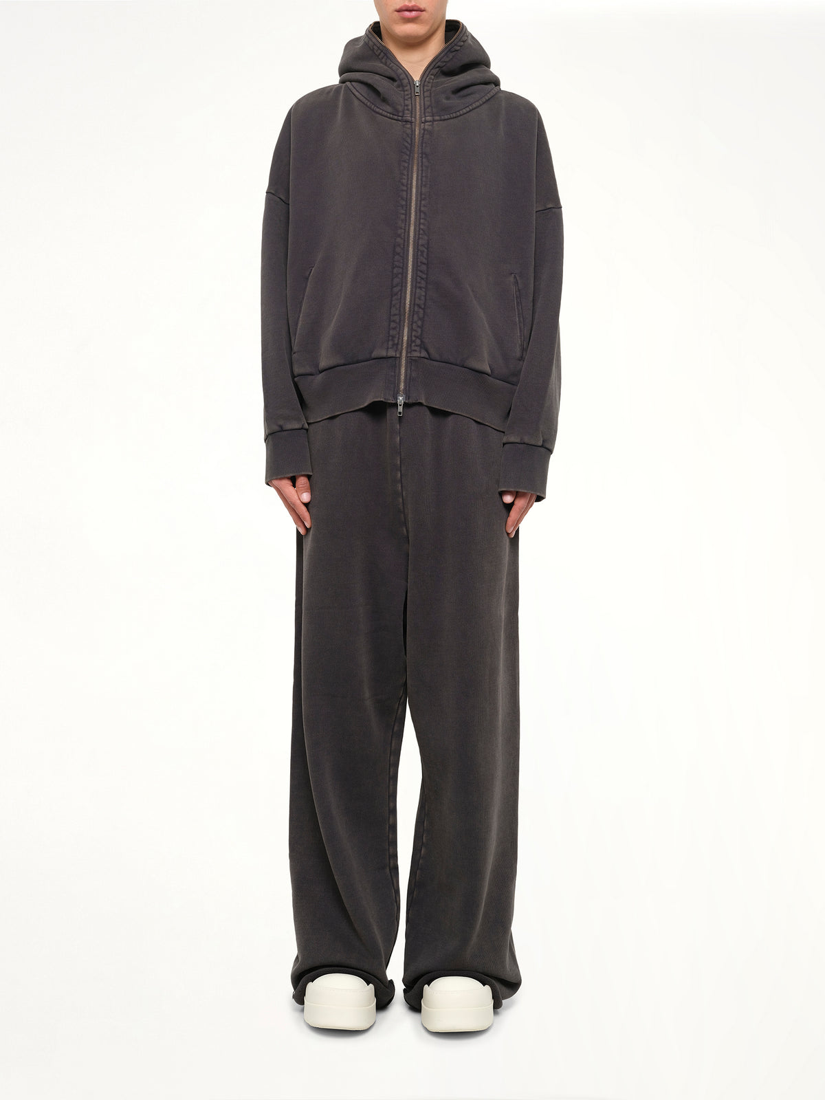 Eternal Zip Hoodie in Washed Black