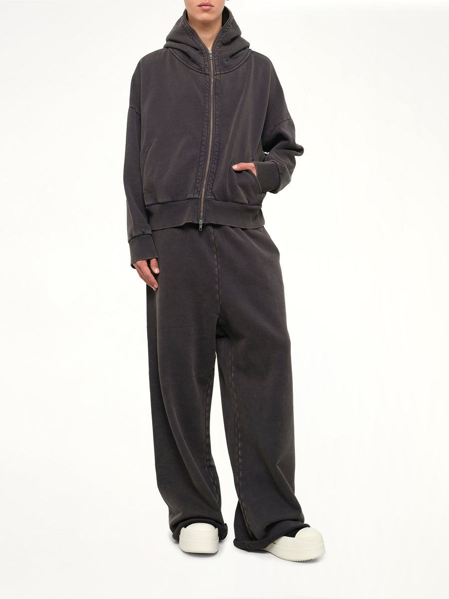Eternal Zip Hoodie in Washed Black