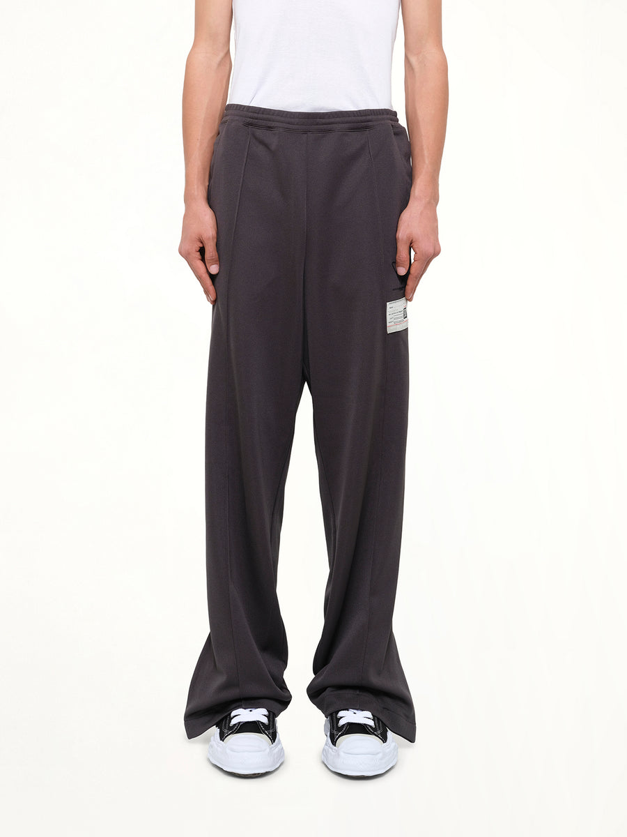 Folded Track Pants in Black