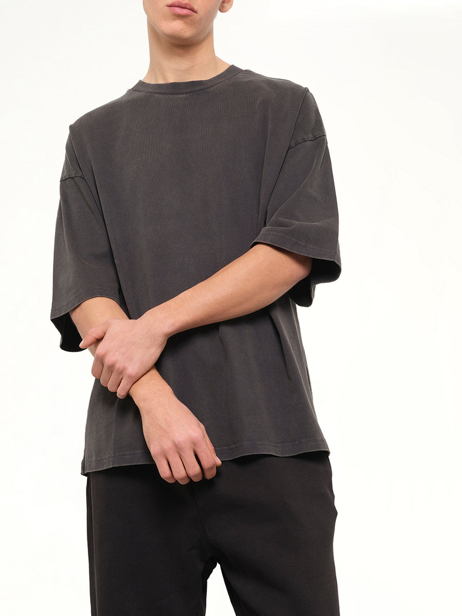 Heavy Boxy T-Shirt in Washed Black