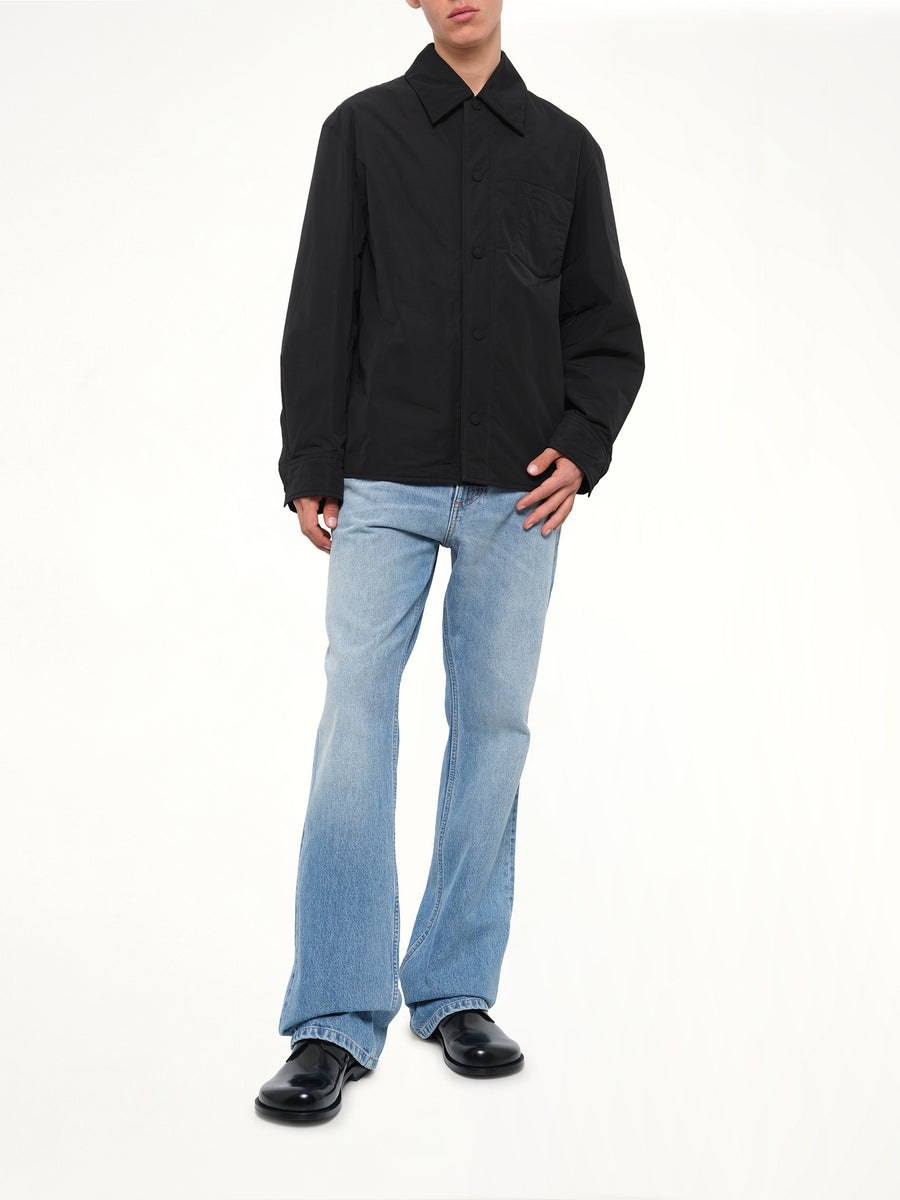 Padded Ami De Coeur Overshirt in Black