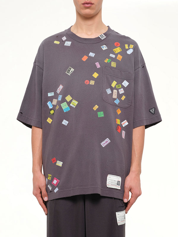 Price Sticker T-Shirt in Black