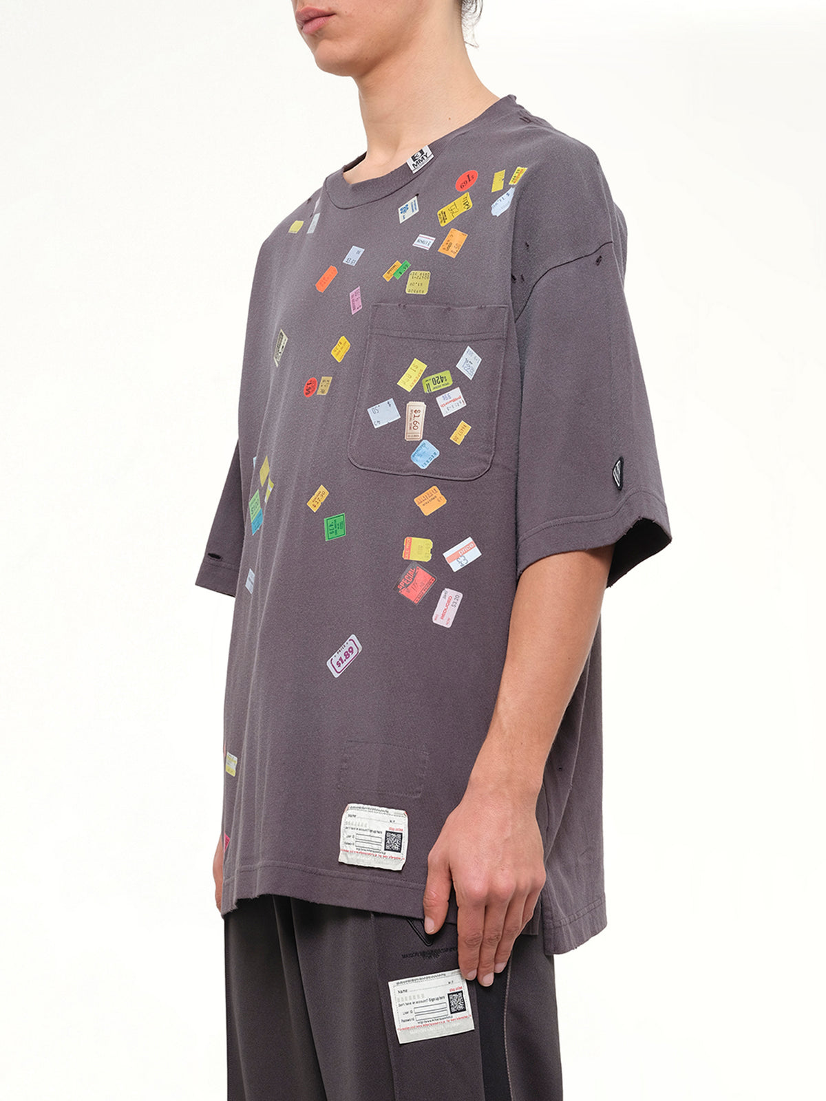 Price Sticker T-Shirt in Black