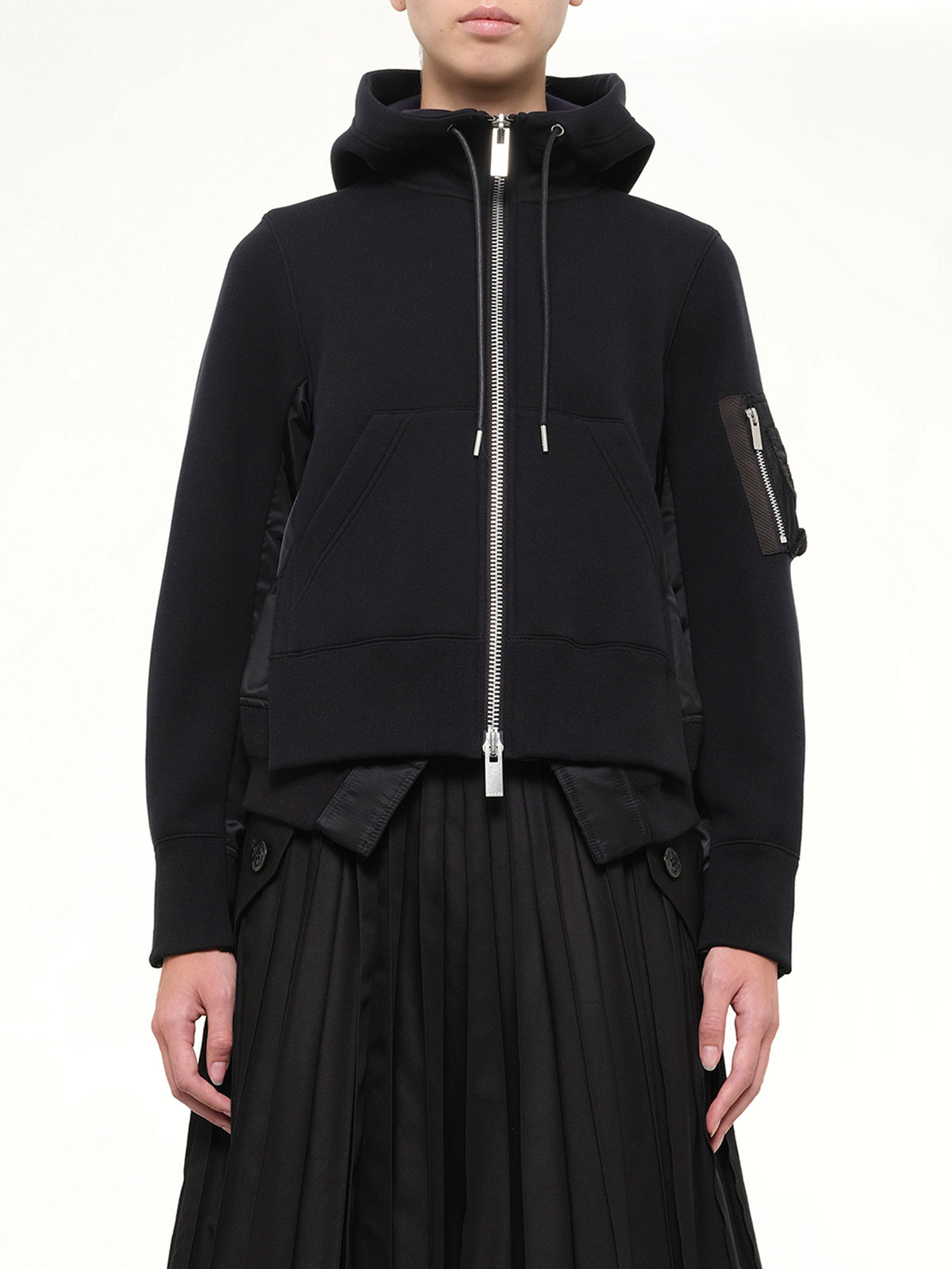 Runway Sponge Sweat Hoodie in Black