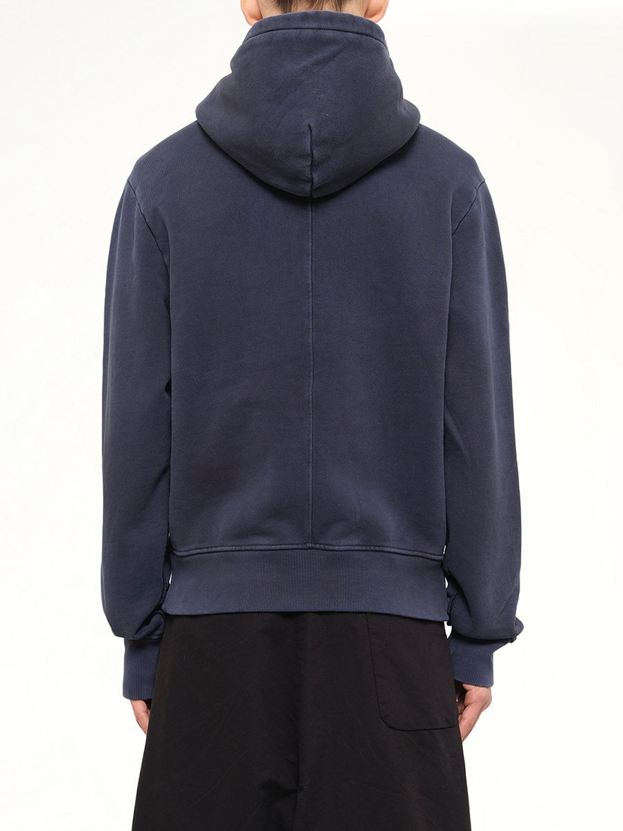 Slim Zip Up in Salted Navy