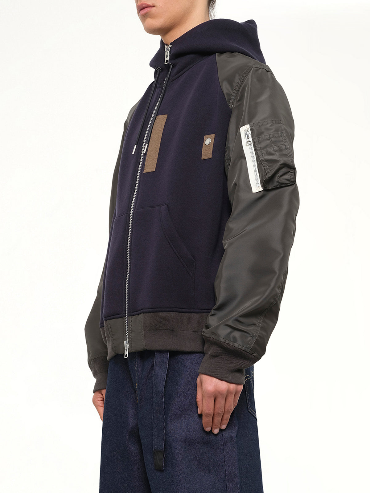Sponge Sweat Hoodie in Navy/Dark Khaki