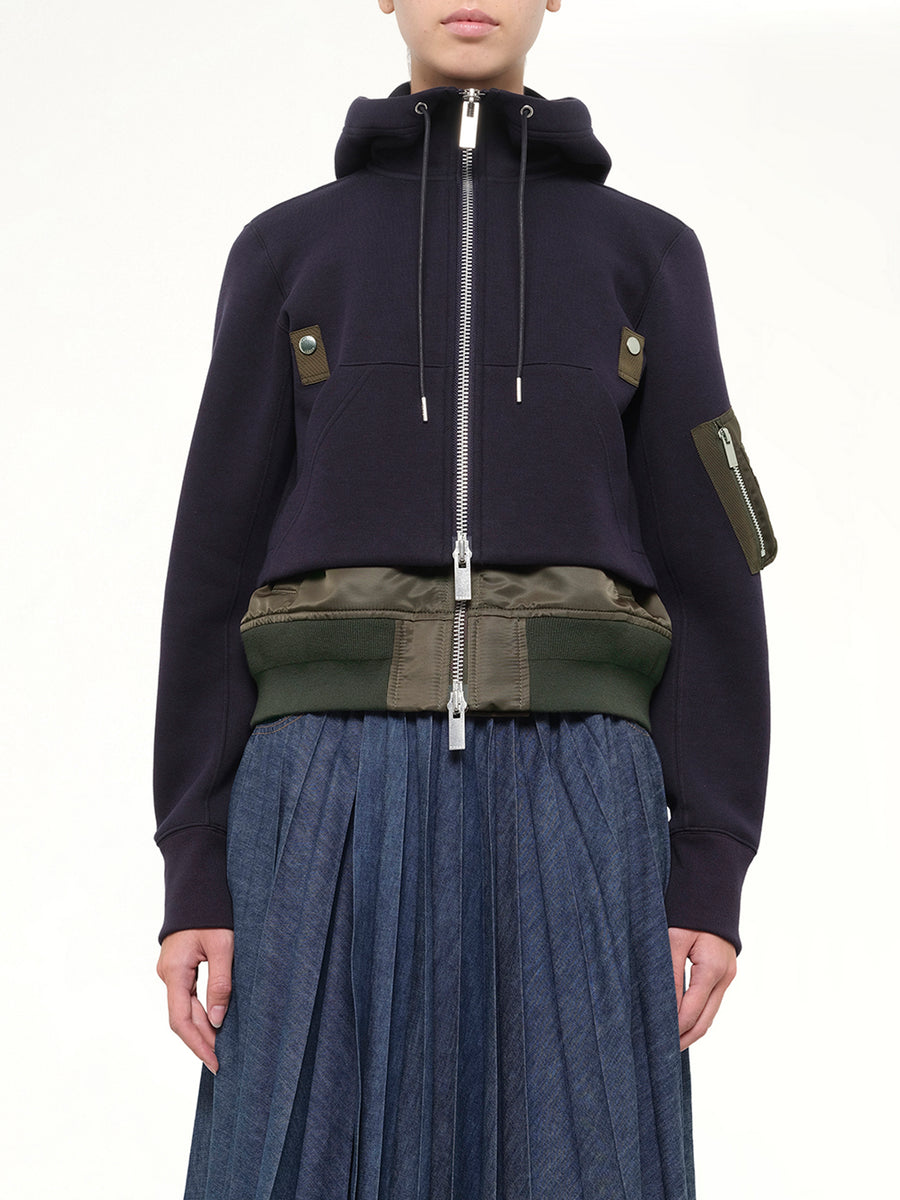 Sponge Sweat Hoodie in Navy/Dark Khaki