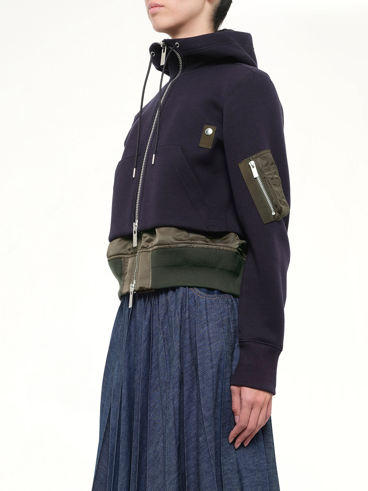 Sponge Sweat Hoodie in Navy/Dark Khaki