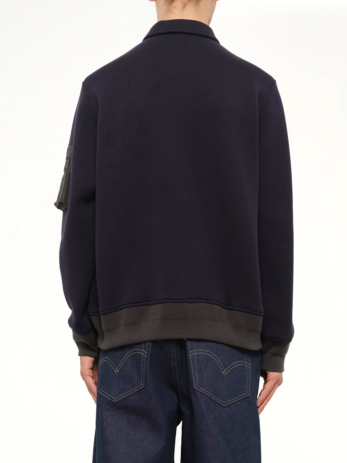 Sponge Sweat Polo Shirt in Navy/Dark Khaki