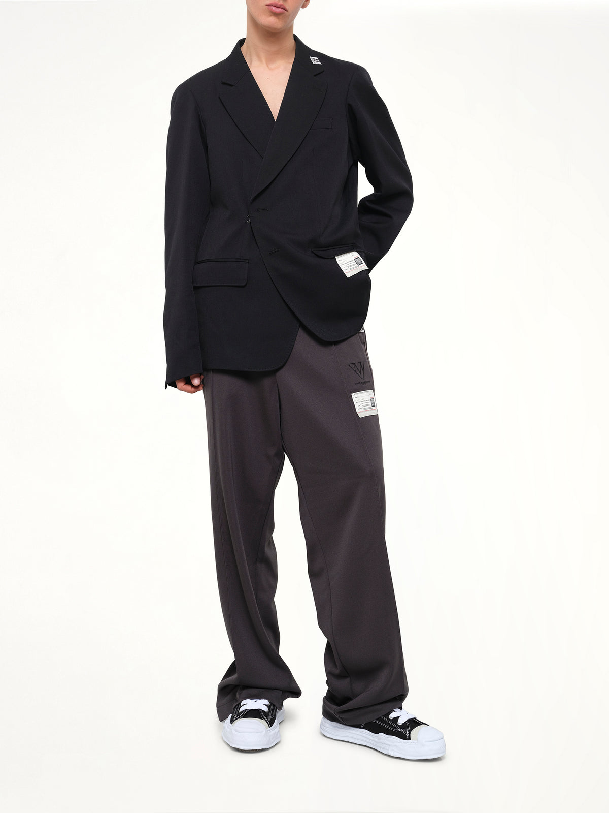 Switch Front Blazer in Black