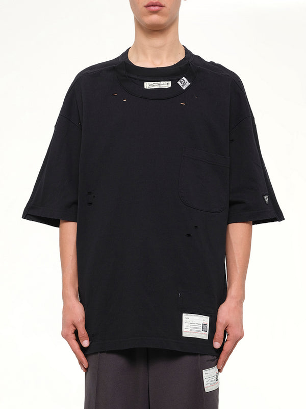 Thermal Combined T-Shirt in Black