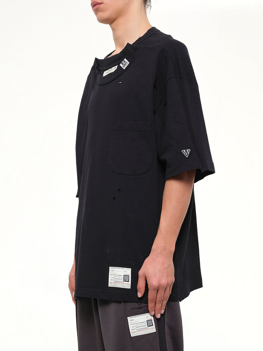 Thermal Combined T-Shirt in Black