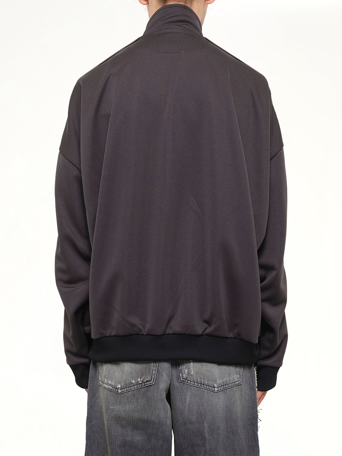 Wide Back Track Jacket in Black