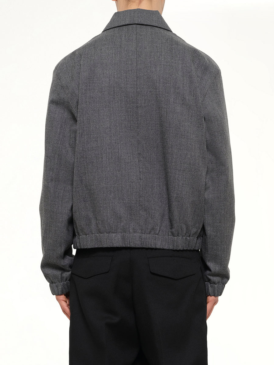 Ami De Coeur Padded Zipped Jacket Charcoal Grey