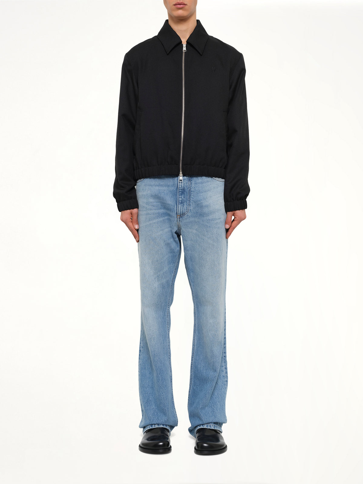 Ami De Coeur Padded Zipped Jacket in Black