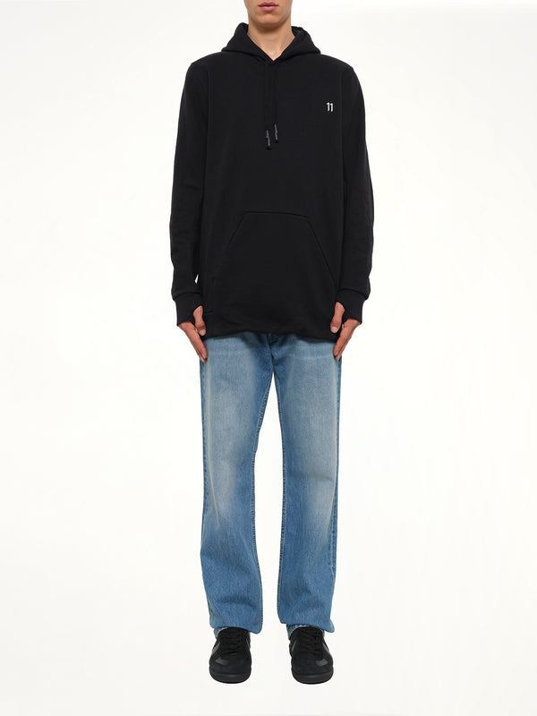 11 By BBS Logo Middlefinger Hoodie in Black