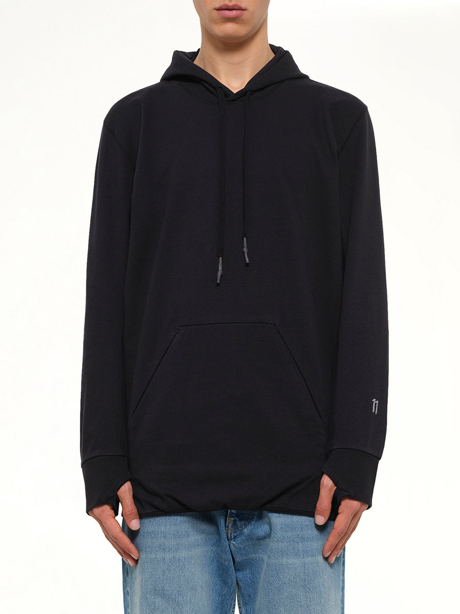 11 Face Mask Hoodie in Black