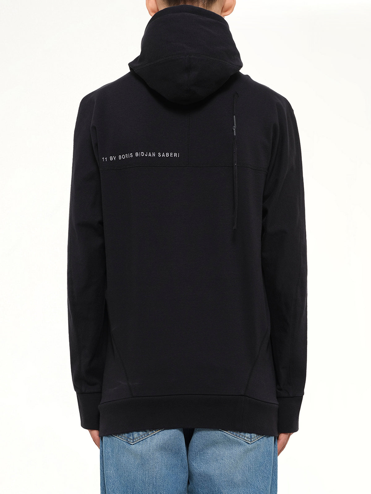11 Face Mask Hoodie in Black