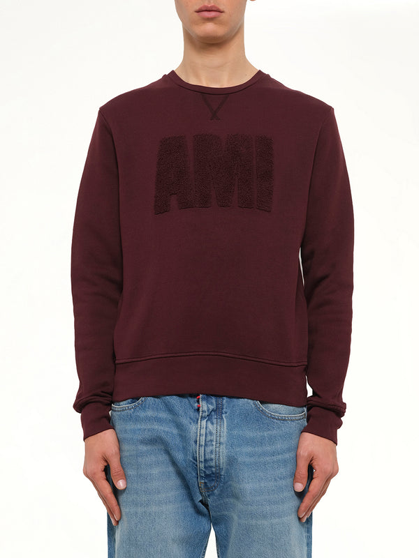Crew Sweatshirt in Burgundy