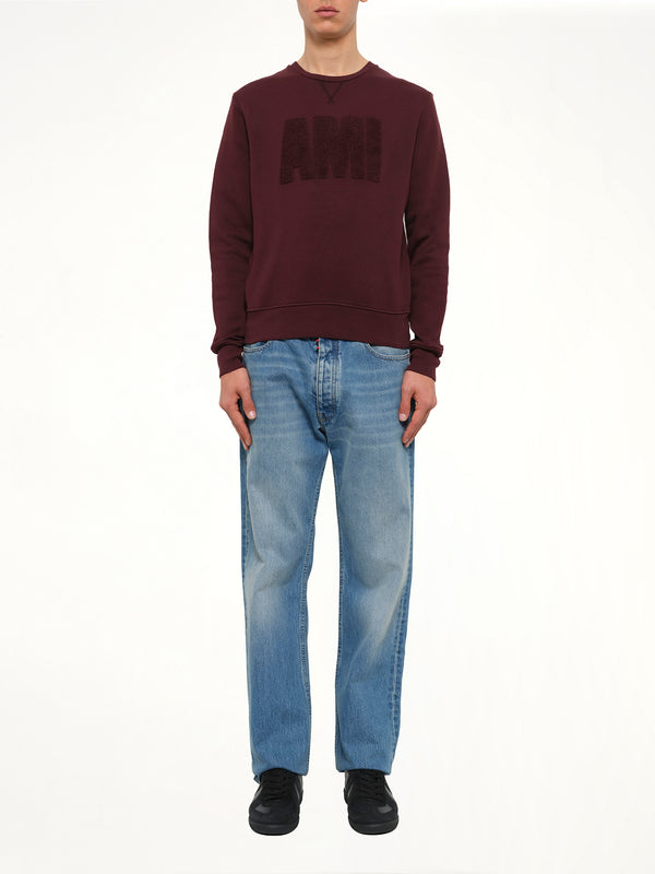 Crew Sweatshirt in Burgundy