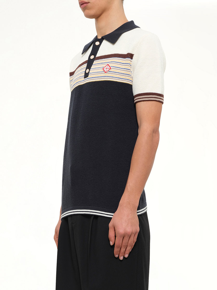 Cafe Stripe Polo Shirt in Multicolour