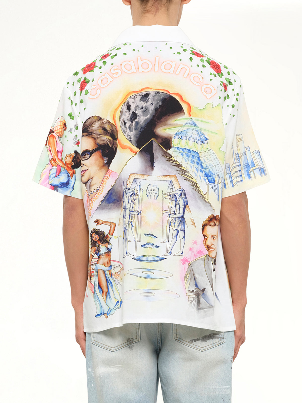 Egyptian Arts Cuban Collar SS Shirt in Multicolour