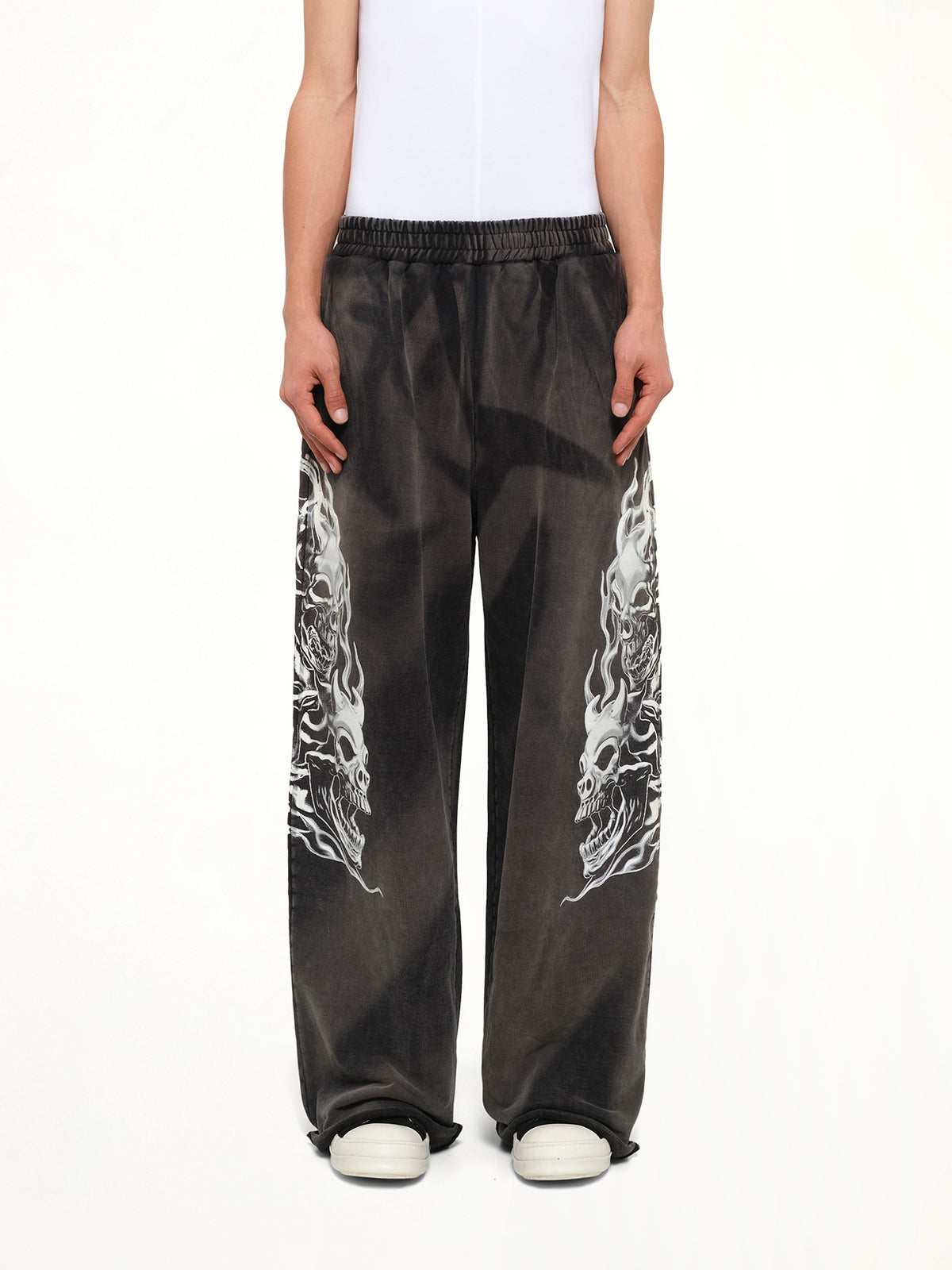 Six Riding Skull Sweatpants in Black