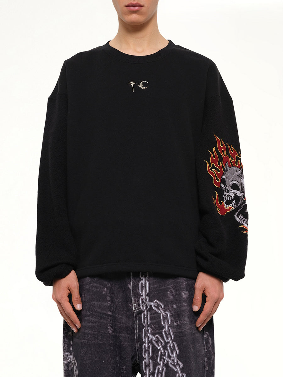 TC Two Face Sweatshirt in Black