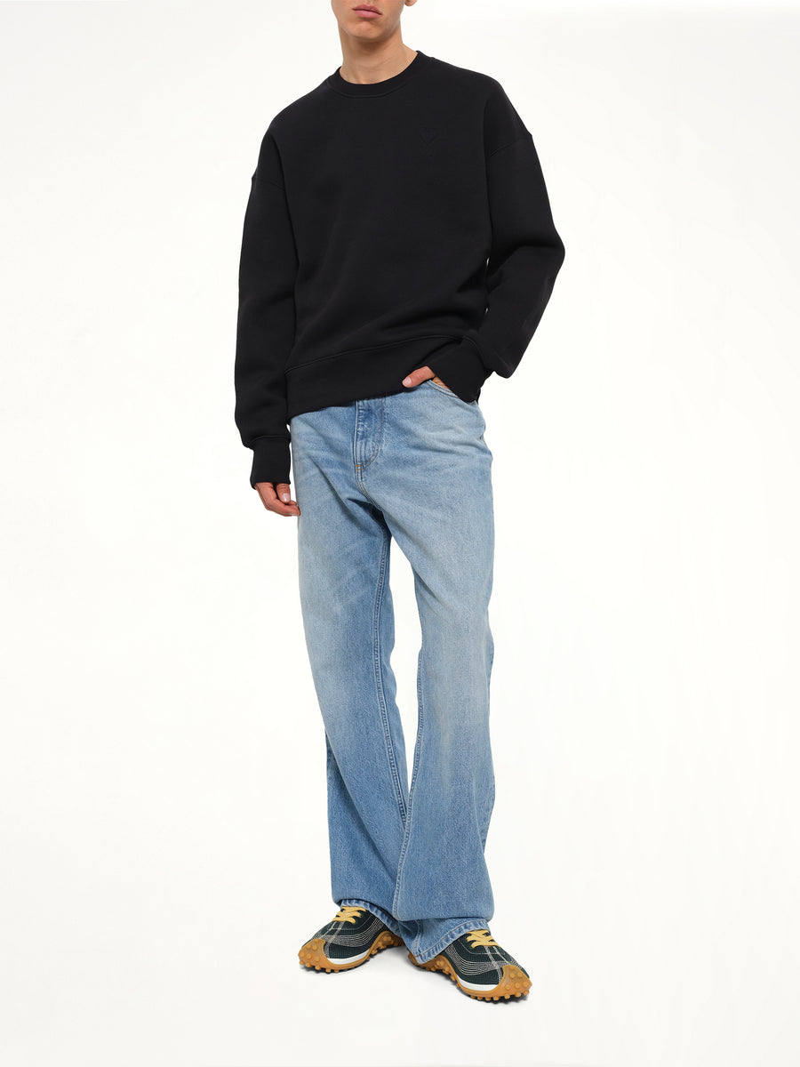 Embossed Ami De Coeur Sweatshirt in Black