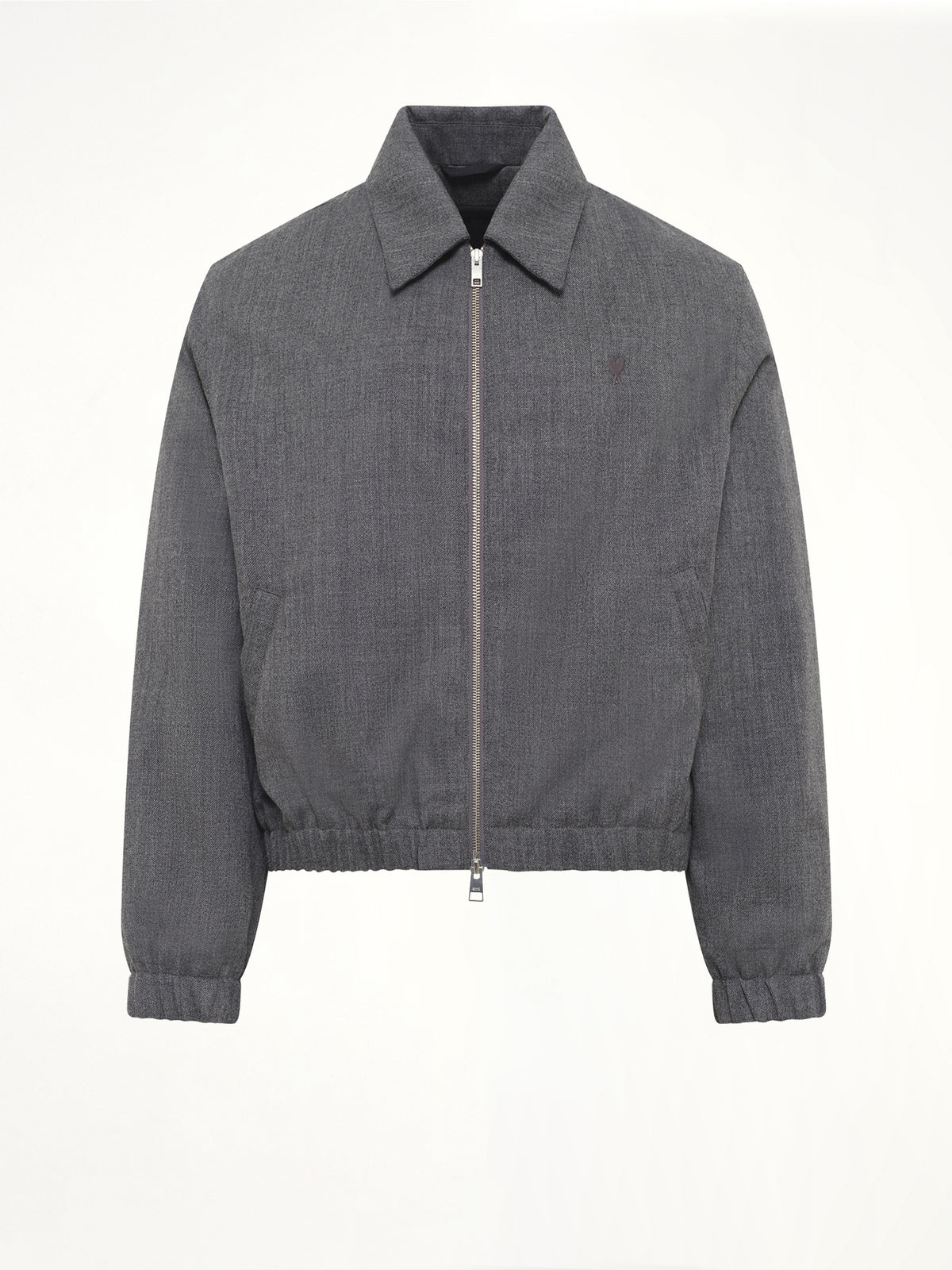 Ami De Coeur Padded Zipped Jacket Charcoal Grey
