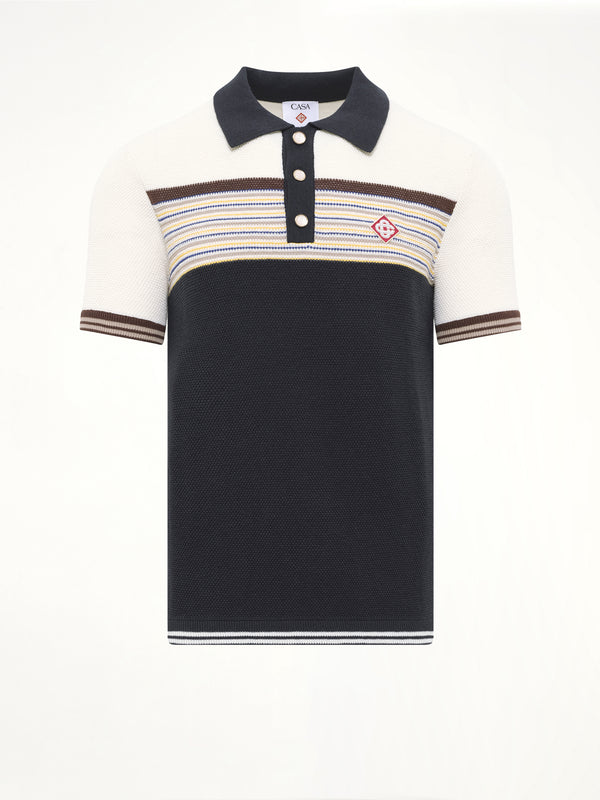 Cafe Stripe Polo Shirt in Multicolour