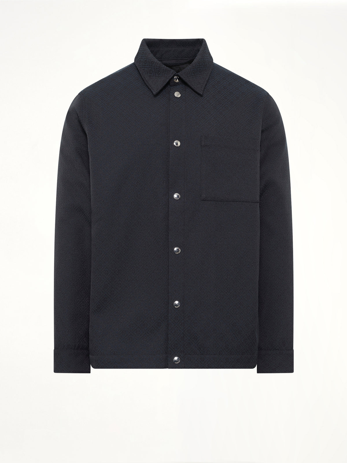 Poly Cotton Quilted Shirt in Dark Teal