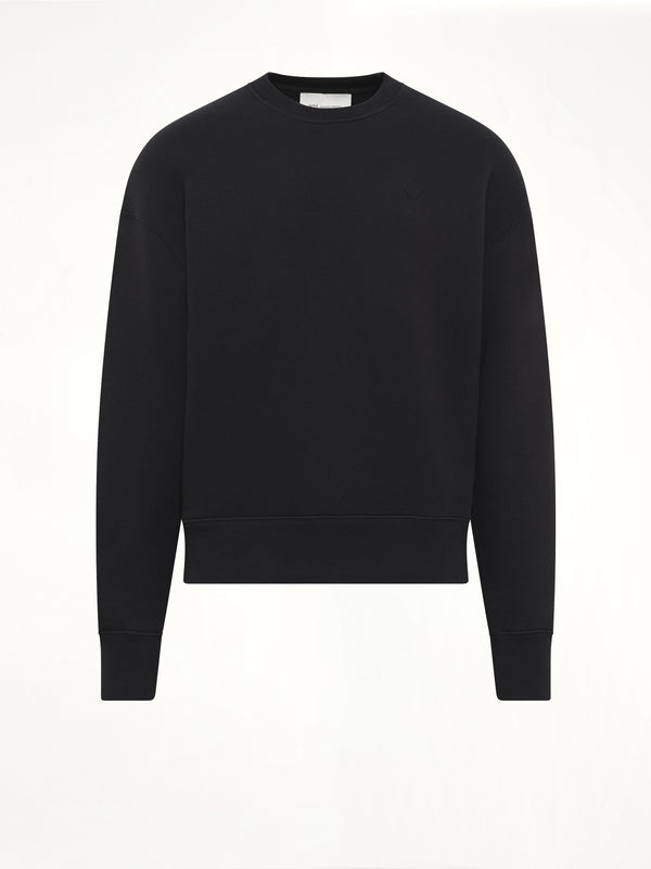 Embossed Ami De Coeur Sweatshirt in Black
