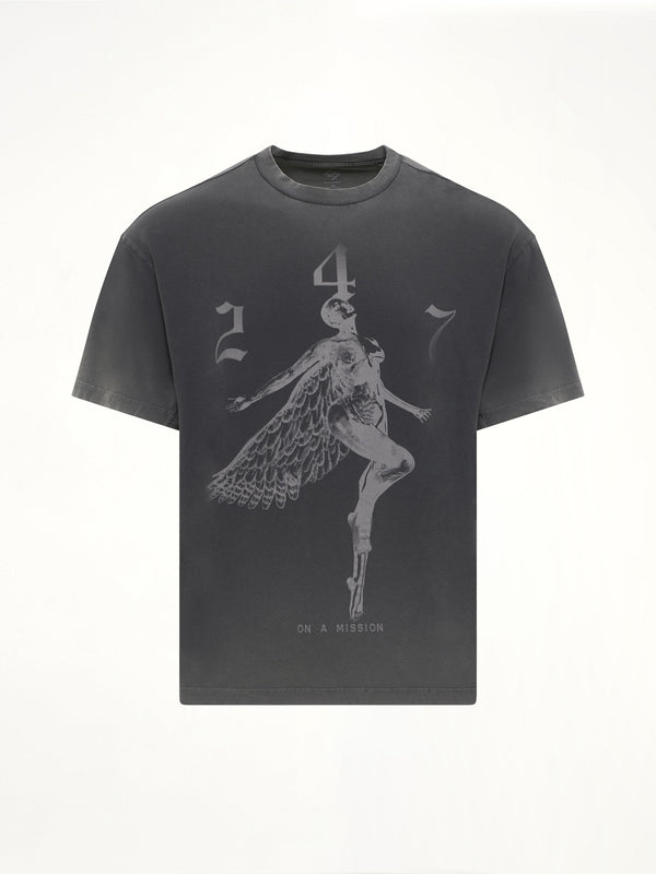 247 Angel T-Shirt in Vintage Black