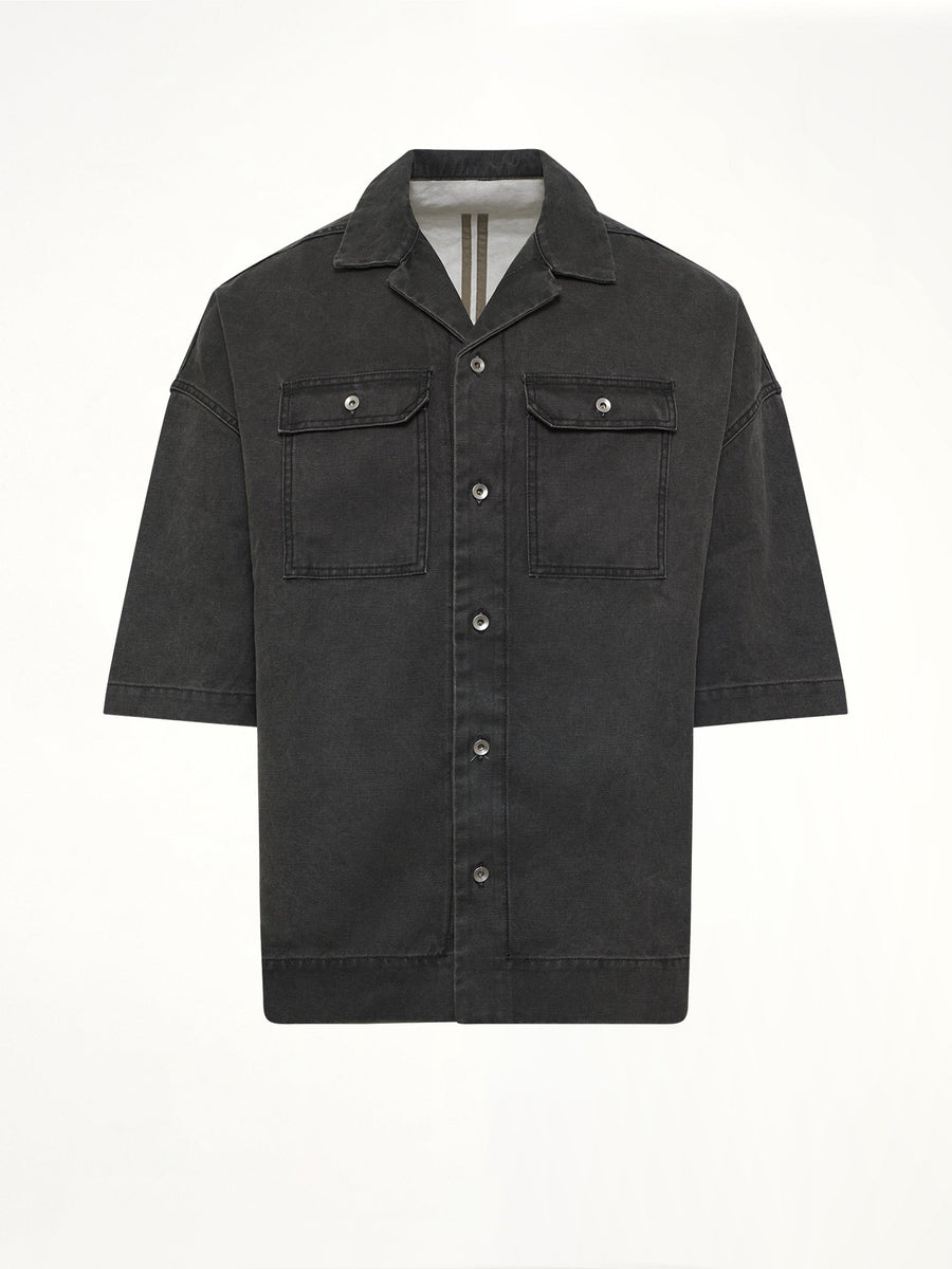 Cotton Canvas Magnum Tommy Shirt in Gravel