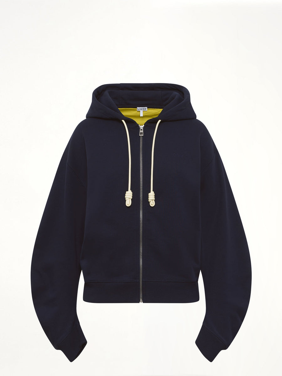 Flamenco Hoodie in Navy Blue/Yellow