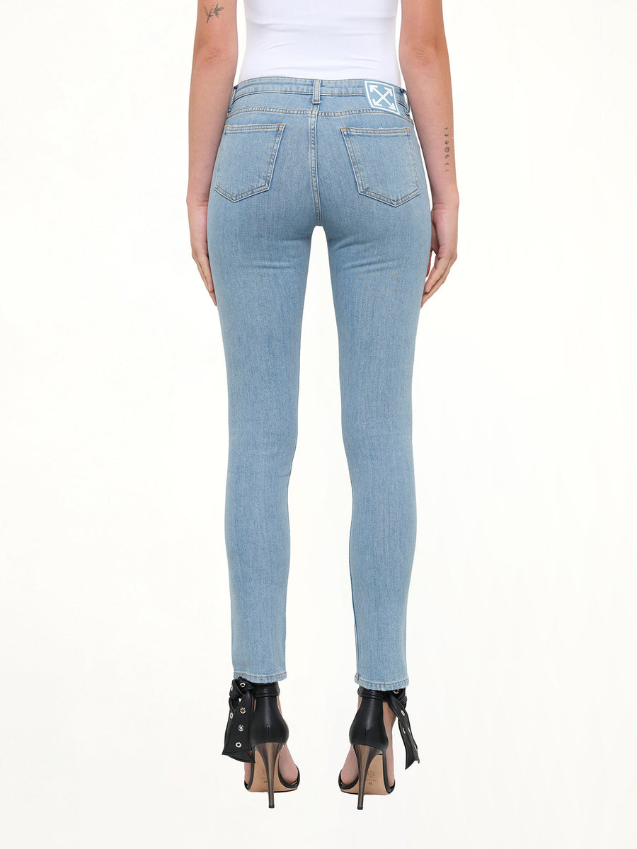 Blue Skinny 5 Pocket Jeans in Blue