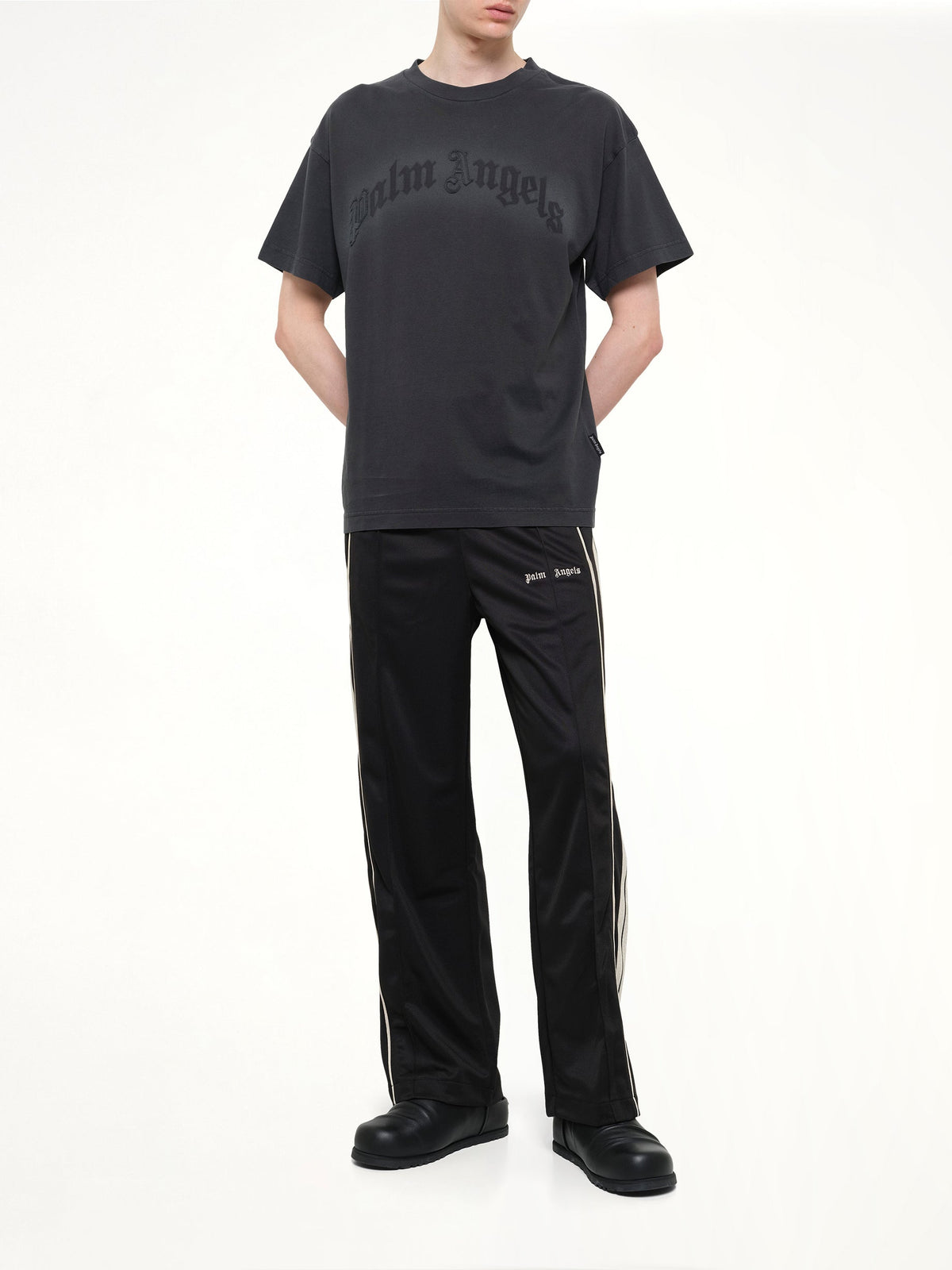 Classic Logo Vint Track Pants in Black/Off White