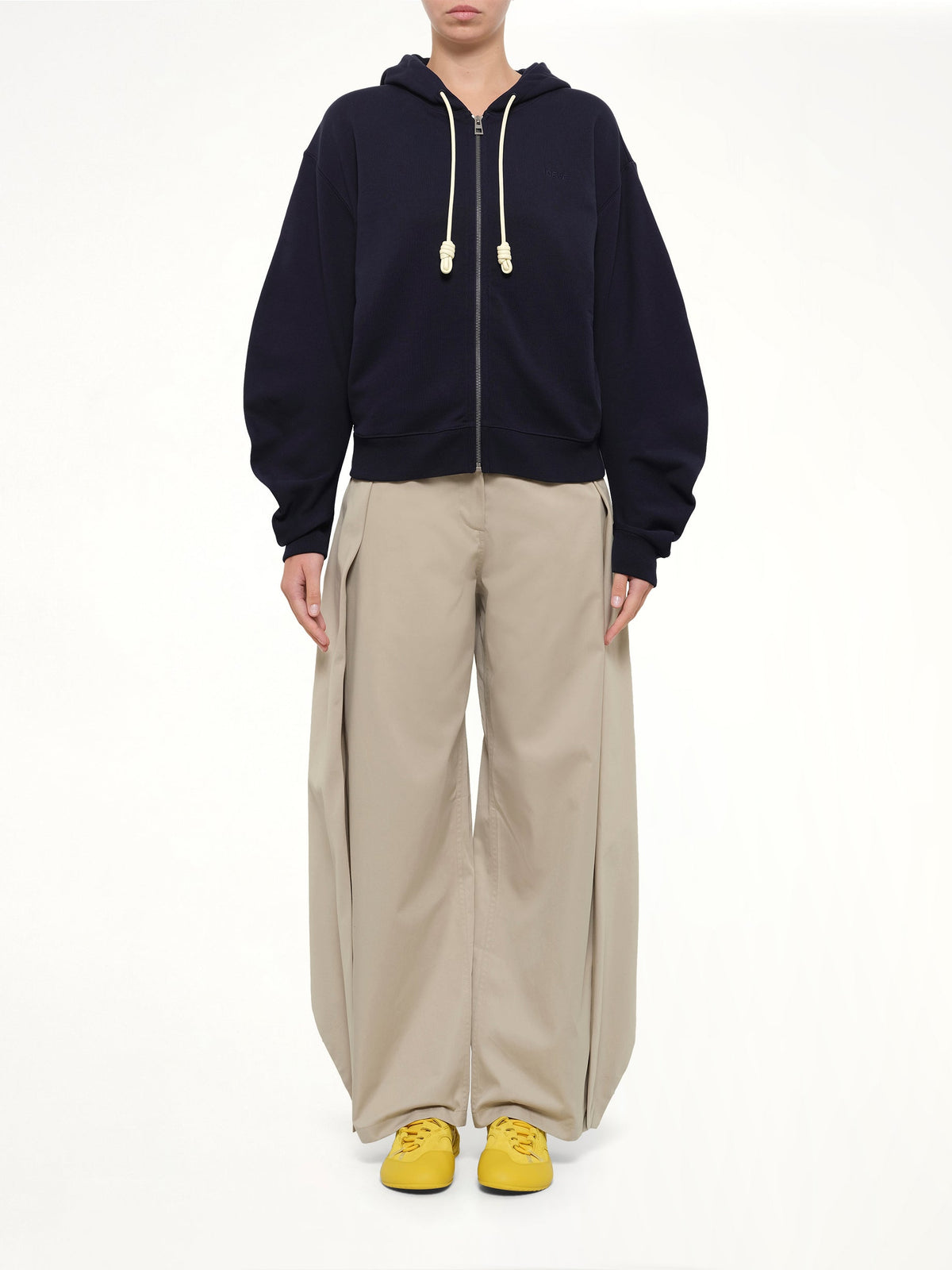 Flamenco Hoodie in Navy Blue/Yellow