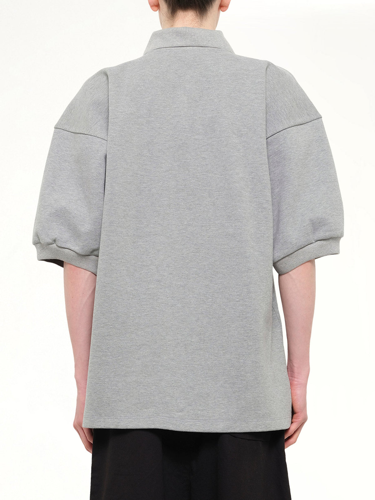 Football Polo in Heather Grey