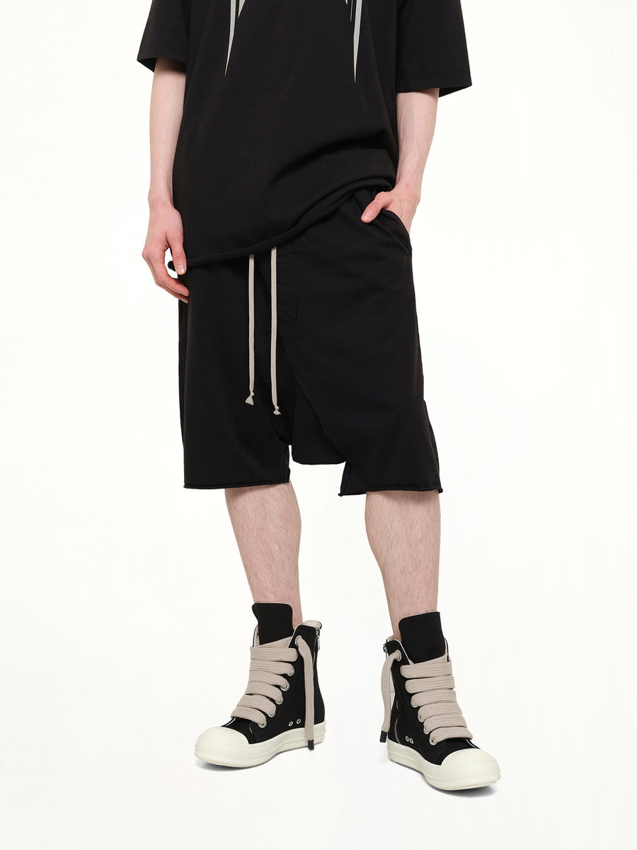Heavy Jersey Drawstring Pods in Black