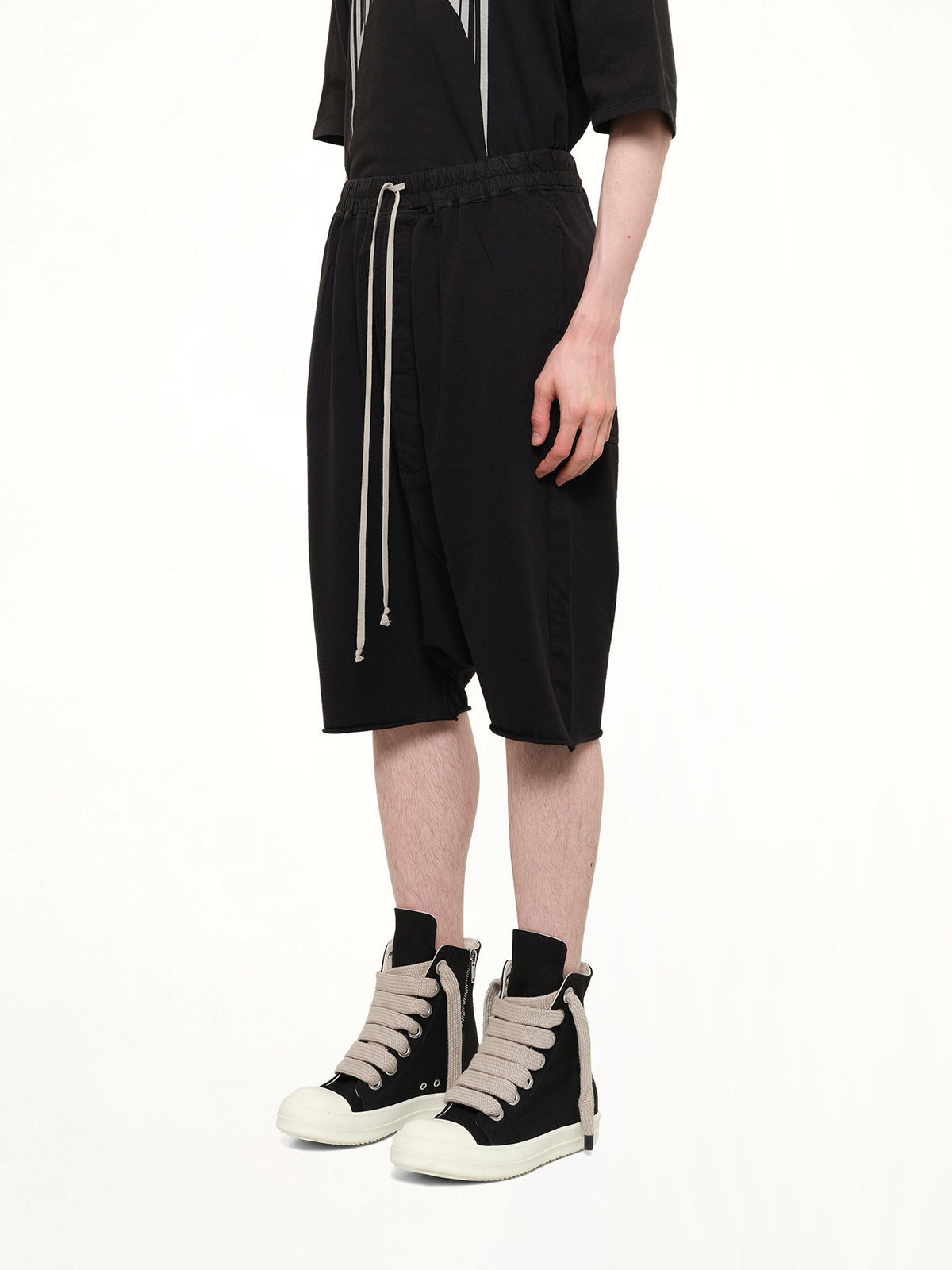 Heavy Jersey Drawstring Pods in Black