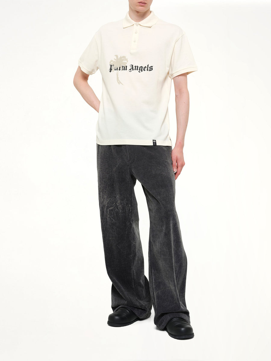 Palm Drift Polo S/S in Off White/Black