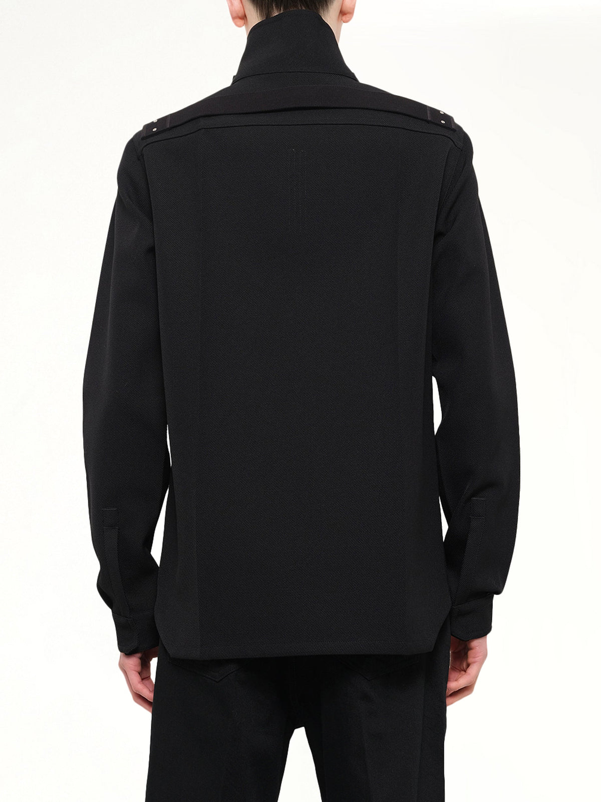 Tower Wool Outershirt in Black