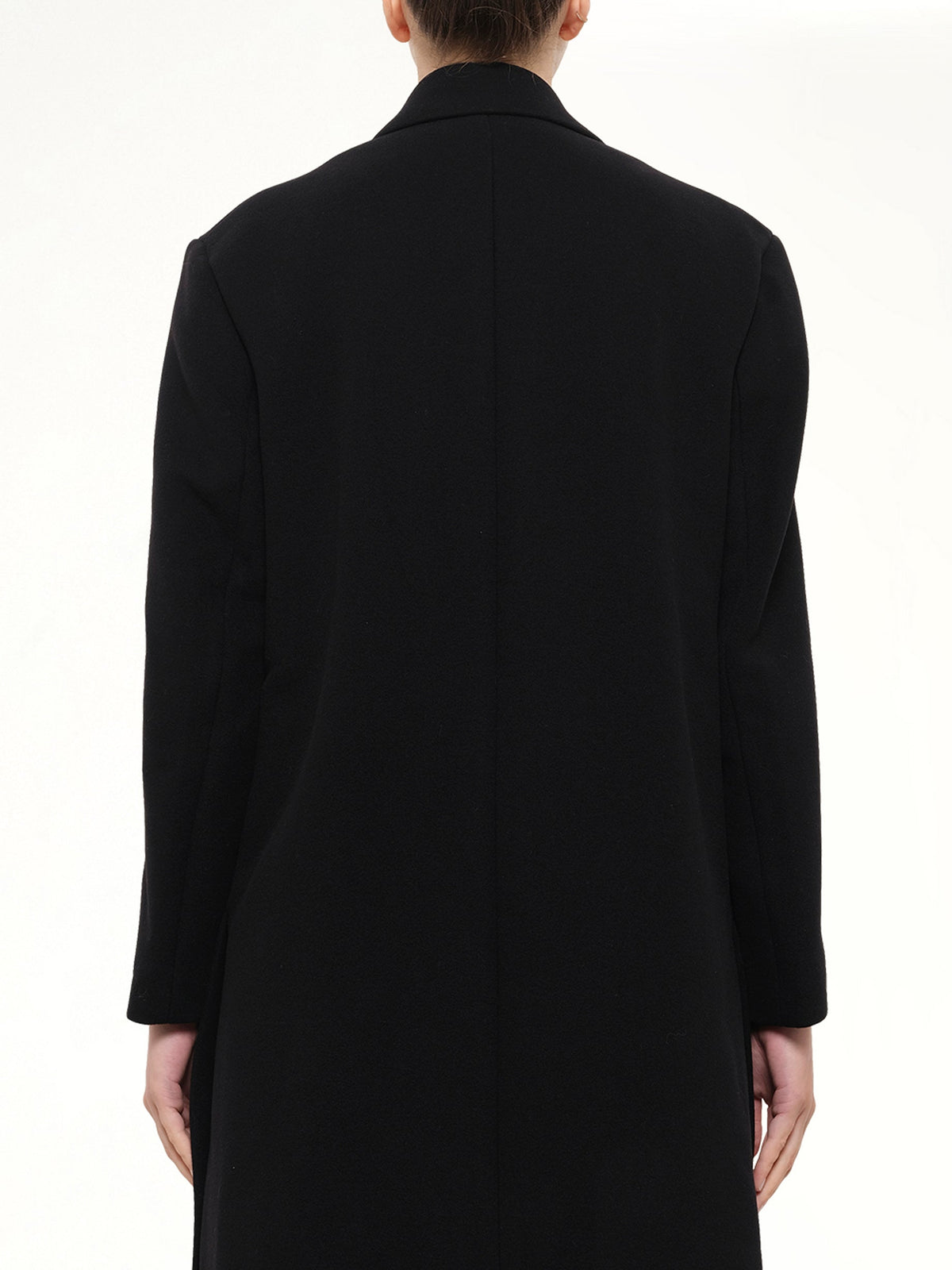 Wool Cashmere Coat in Black